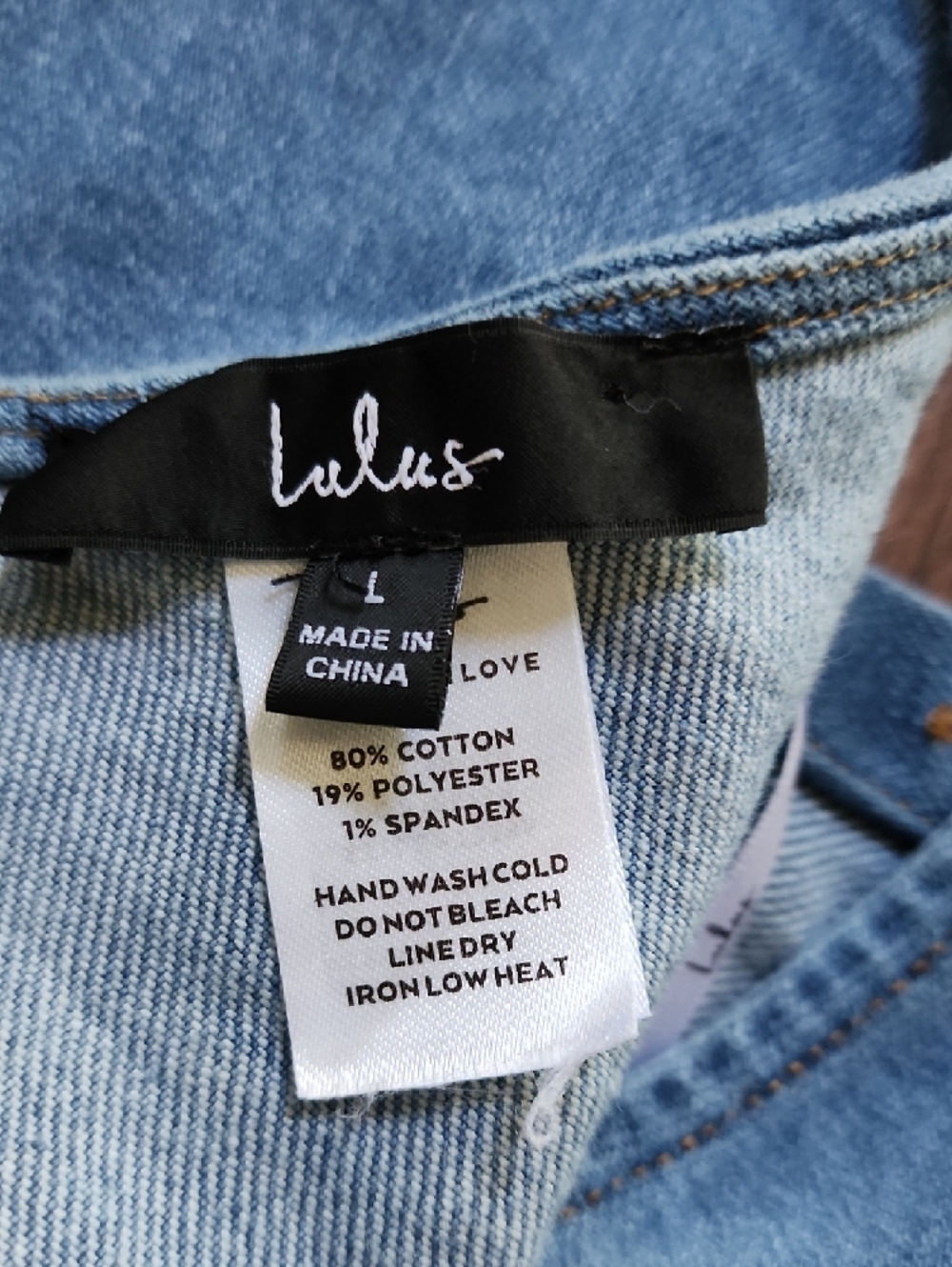 Lulu's Light Wash Denim Halter Top - Picture 2 of 3
